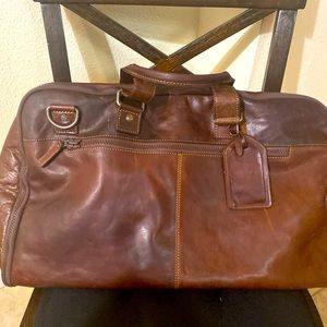 Jack George Leather Valet Duffle Bag